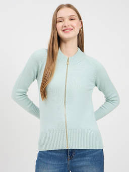 Madame - Blue Zipper Cardigan