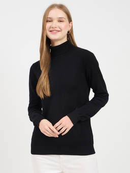 Madame - High Neck Black Sweater