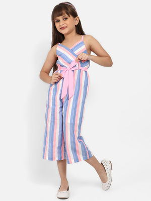 Nautinati Girls Printed One Shoulder Jumpsuit