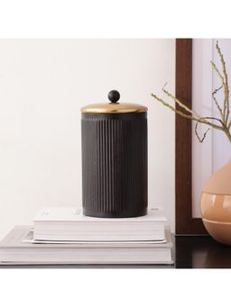 De Maison Decor - Large Black Luxora Cylindrical Box
