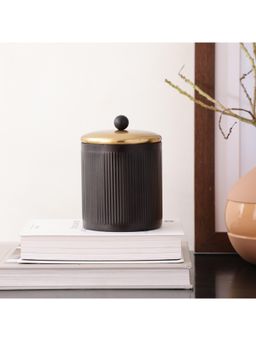 De Maison Decor - Black Luxora Cylindrical Box