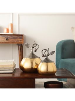 De Maison Decor - Cherry Vine Gold Decorative Box (Pack of 2)