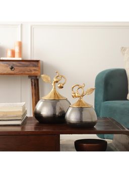 De Maison Decor - Cherry Vine Black Decorative Box (Pack of 2)