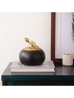 De Maison Decor - Gold Black Pomegranate Metal Trinket Box