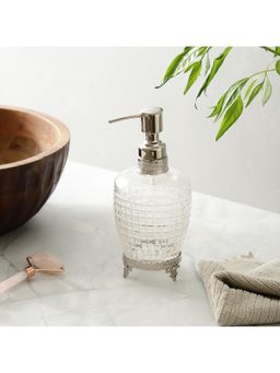 De Maison Decor - Silver Alvario Crystal Cut Soap Dispenser
