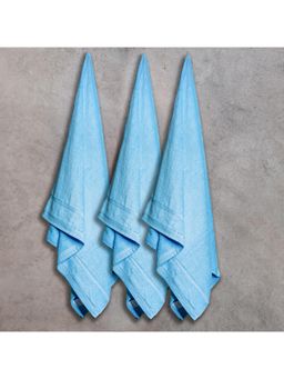 Himeya - Blue Zero Twist Bath Towel (Pack of 3) (L)