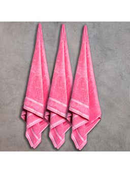 Himeya - Pink Zero Twist Bath Towel (Pack of 3) (L)