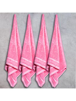 Himeya - Pink Zero Twist Bath Towel (Pack of 4) (L)