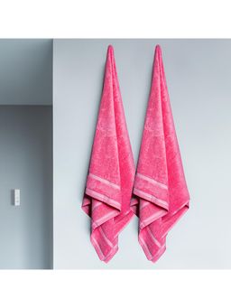 Himeya - Pink Zero Twist Bath Towel (Pack Of 2) (L)