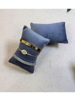 La Trove - Luxury Grey Velvet Watch Organizer Pillows - Pack of 2