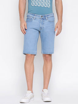 Guess - Blue Cotton Regular Shorts