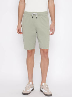 Guess - Green Cotton Blend Regular Shorts