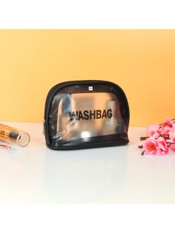NFI Essentials - Semicircle Makeup Pouch for Women Transparent Wash Bag (M)
