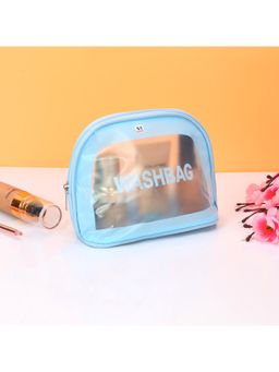 NFI Essentials - Semicircle Makeup Pouch for Women Transparent Wash Bag (M)