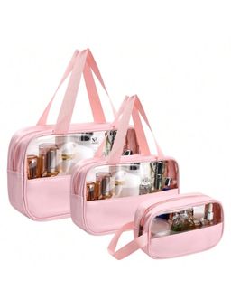 NFI Essentials - Transparent Makeup Pouch for Women Travel Cosmetic Makeup Organizer Bag (M)