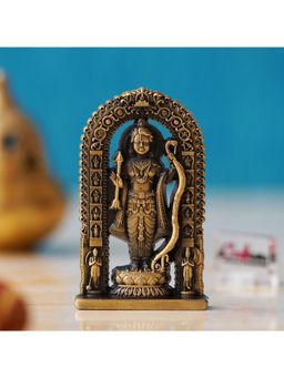 eCraftIndia - Metal Handcrafted Shri Ram Statue Murti Holding Bow & Arrow Decorative God Idol