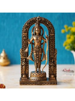 eCraftIndia - Golden Polyresin Handcrafted Shri Ram Statue with Bow and Arrow