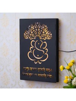 eCraftIndia - Vakratunda Mahakaya Mantra Cutout LED Light Lamp Decorative Wall Hanging