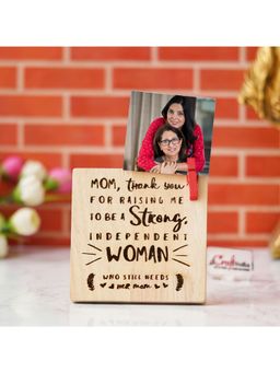 eCraftIndia - "Mom, Thank You For Raising Me" Tabletop Wooden Showpiece