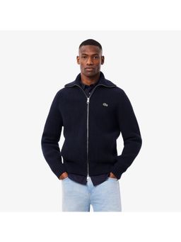 Lacoste - Carded Wool High Neck Zipped Sweater