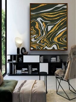 The Art House - Yellow Green Abstract Painting Wall Art