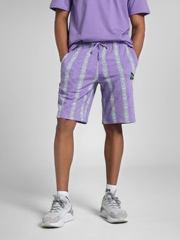 Puma - Purple Printed Regular Casual Short