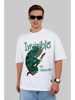 UNDERRATED CLUB - Men White Cotton Graphic Oversized T-Shirt