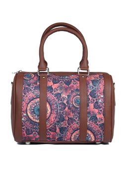 Zouk - Women's Pink Graphic Printed Vegan Leather Handmade Handbag