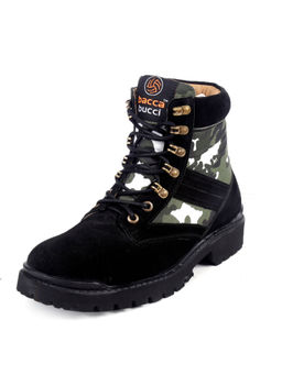 Bacca Bucci - Mens Durable Suede Leather Boots Black