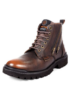 Bacca Bucci - YORK Genuine Leather Boots with Zipp Brown