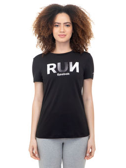 Reebok - Re Graphic Tee Black Running T-Shirts