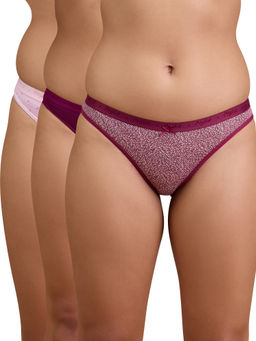 Nykd by Nykaa - Low Rise Cotton Bikini Panty with Outer Elastic-NYP390-Multicolor-P03-Colors & Print May Vary