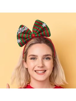 eCraftIndia - Merry Christmas Themed Bow Headband with Snowflake Design