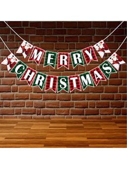 eCraftIndia - Merry Christmas Santa Bunting Banner, Christmas Decorations