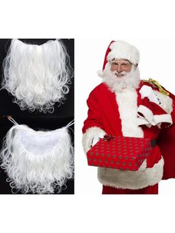 eCraftIndia - Santa Claus Beard and Moustache Set (White)