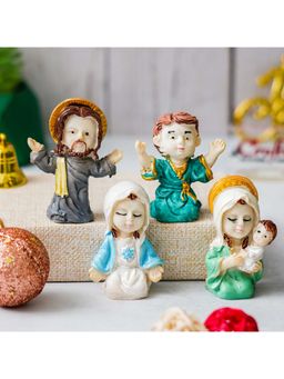 eCraftIndia - Resin Mini Christmas Nativity Crib Set (Set of 4)