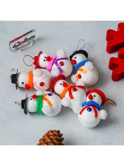 eCraftIndia - Pack of 6 Merry Christmas Snowman Hanging Ornaments