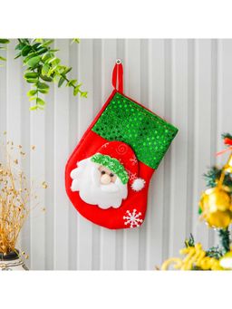 eCraftIndia - Merry Christmas Stocking Santa Claus Design Christmas Socks Decoration