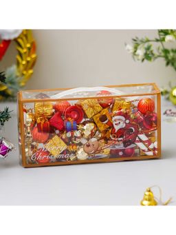eCraftIndia - Christmas Gifts Balls Bells Ribbons Drums (Golden Red)