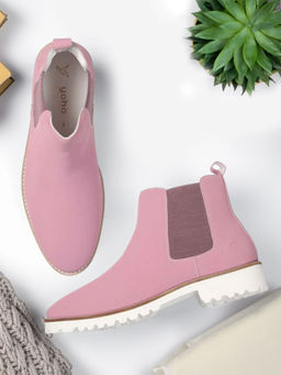 Yoho - Mauve Comfortable & Casual Chelsea Boots for Women