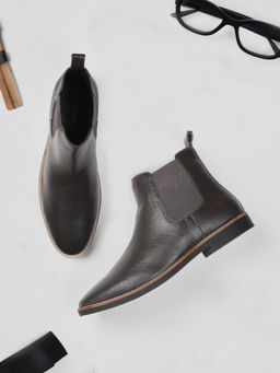 Yoho - Men Comfortable & Stylish Chelsea Boots Dark Brown