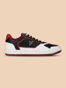 Yoho - Colored Fashion Comfortable & Lightweight Black & Red Sneakers
