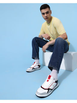 Yoho - Colored Fashion Comfortable & Lightweight White & Grey Sneakers