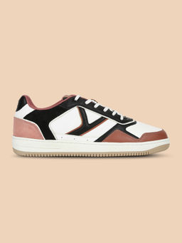 Yoho - Colored Suede Comfortable & Lightweight Pink & Black Sneakers