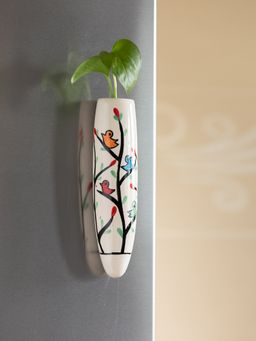 ExclusiveLane - Chirping Mockingjay' Magnetic Fridge Planter In Ceramic