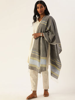 ArtEastri - Handloom Grey Jamdani Cotton Stole
