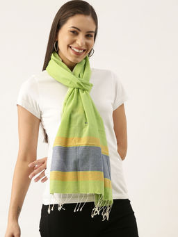 ArtEastri - Handloom Green Jamdani Cotton Stole