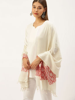ArtEastri - Cream Cotton Eri Stole