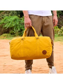 Mona B - Unisex Solid Ayn Duffle Bag - Mustard (L)