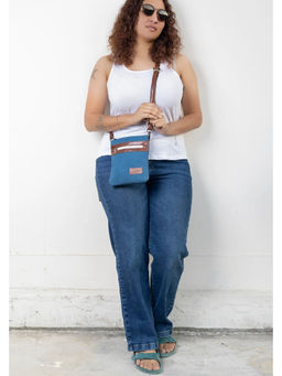 NILAM INDIA - Hand Dyed Saara Blue Sling Bag
